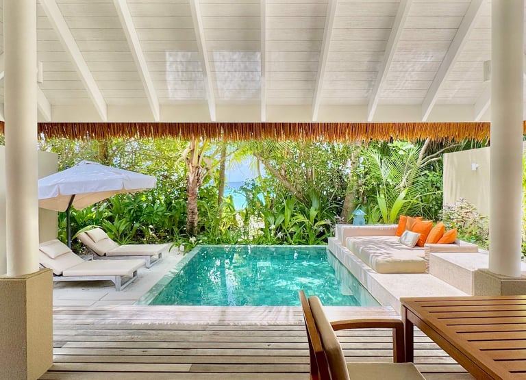 Ayada Maldives beach family suite outdoor