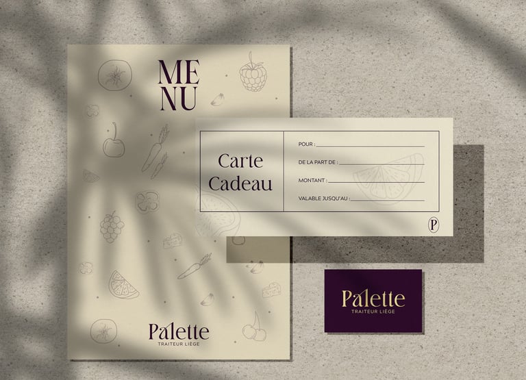 Palette traiteur Liège, mockup