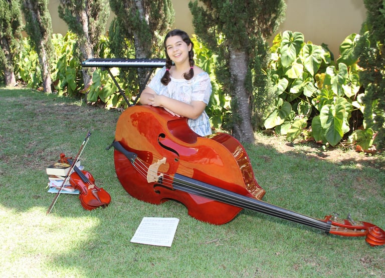 Jardim e instrumentos musicais