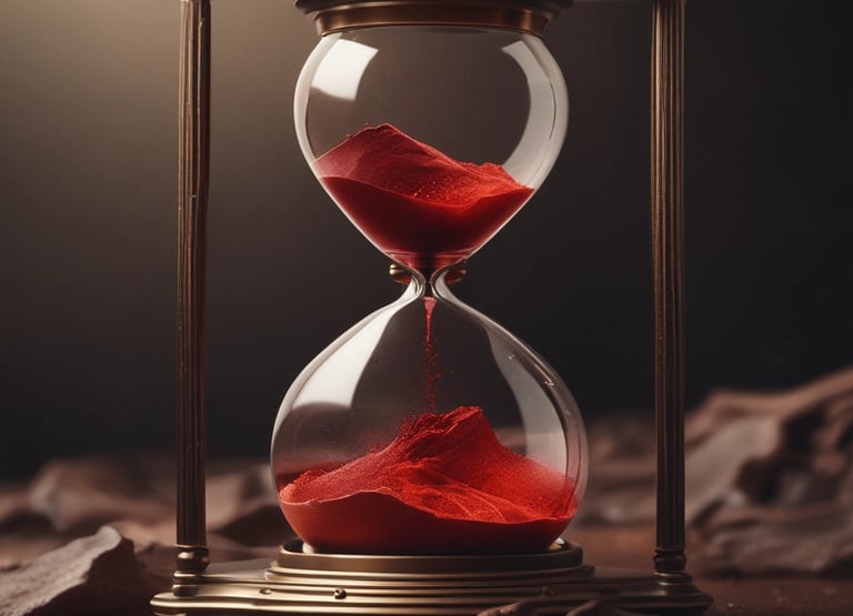 The book cover of 'The 48 Laws of Procrastination' by L.A. Outlier, featuring bold black, red, and gold colors with a striking, confrontational design.