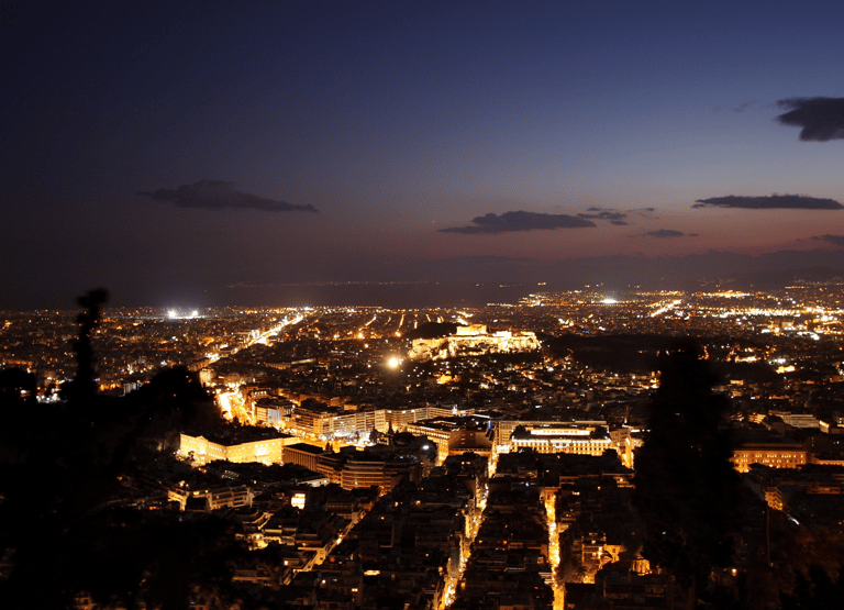 City of Athens From Lycabetus Hill Early Night