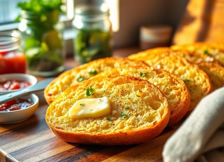 garlic bread slices