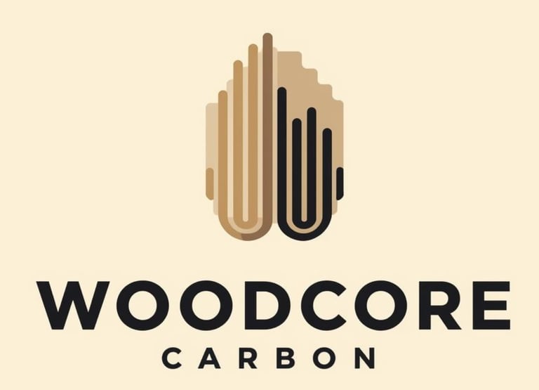 Logo woodcore carbon for wood pellet