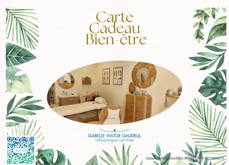 Carte Cadeau bien-être Cabinet de réflexologie et Massage de Llo