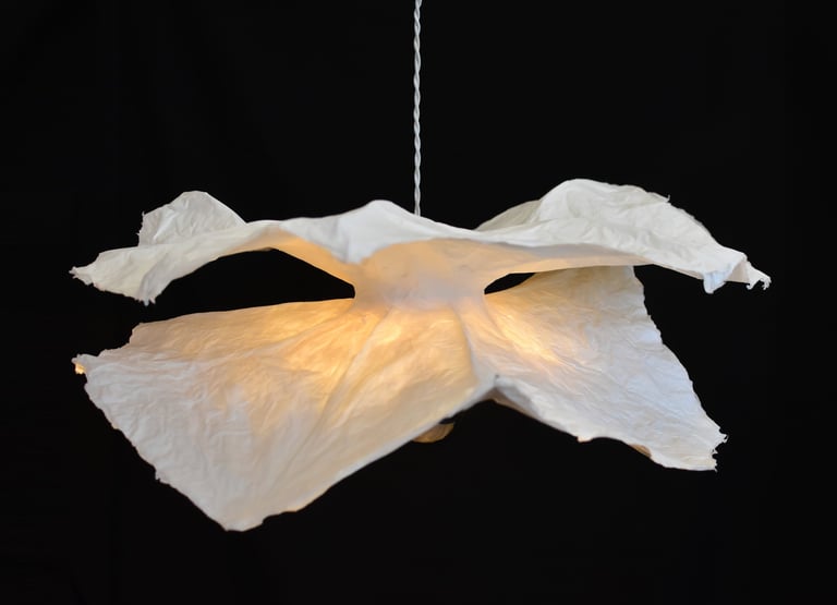 sculpture papier lumineuse 