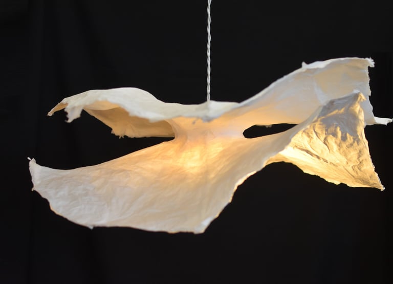 sculpture papier lumineuse 