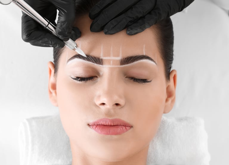 Eyebrows shaping and tinting 
