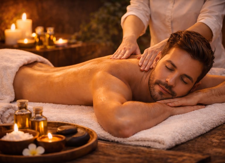Professional spa massage service in East Delhi hotel room