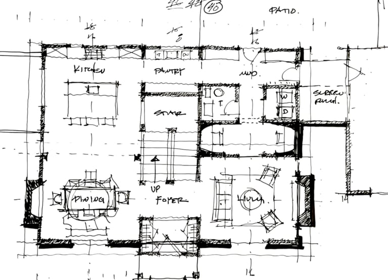 Plan Sketch - Copper Quoin Architecture & Design