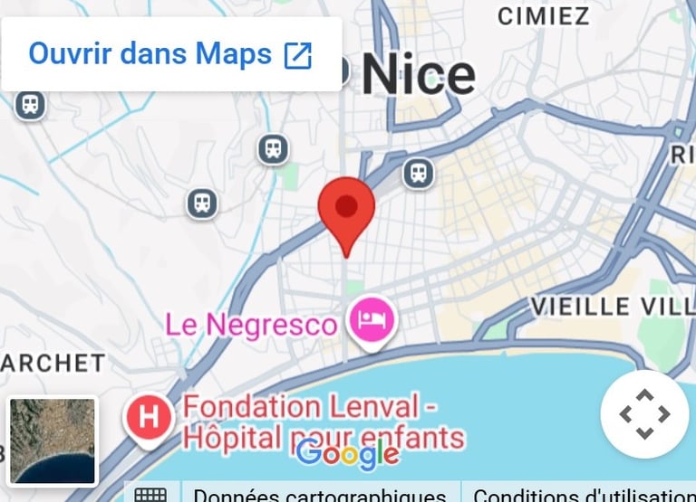 carte google map 40 Bd Gambetta 06000 Nice