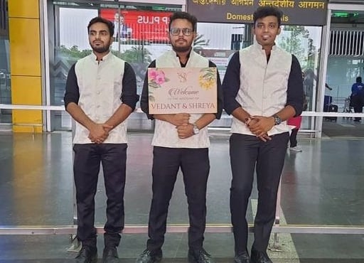 Guest Coordinators at the airport by Geet Events