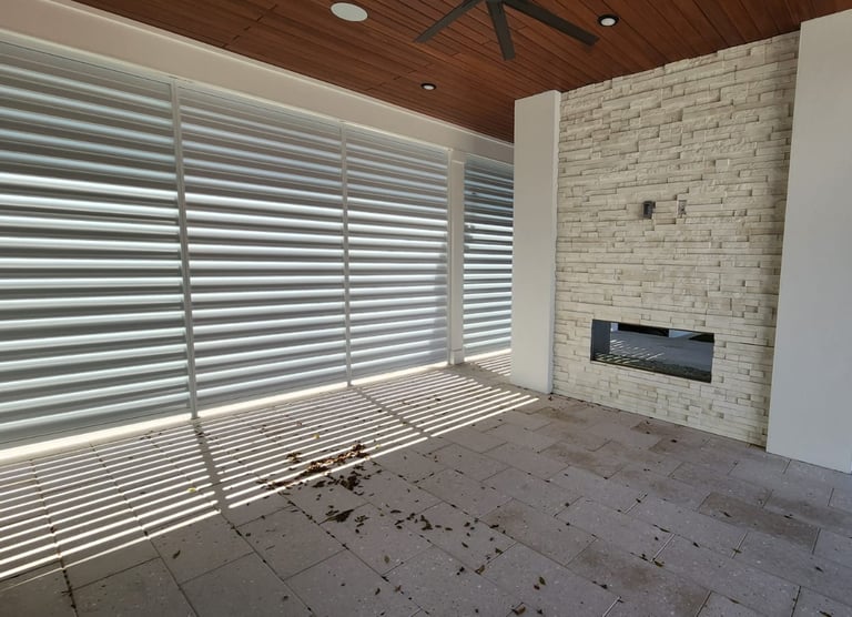 Louver wall/ Back Porch