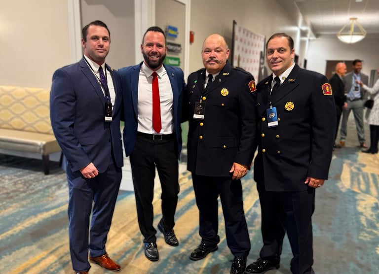 Austin Arthur with Orange County firefighters serving Dr Phillips, Windermere, and West Orang