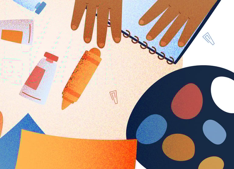 journal créatif créativité écriture dessin collage art-thérapie