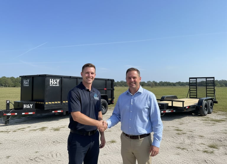 Tampa Trailer Rentals Flatbed Trailer and Dumpster Trailer