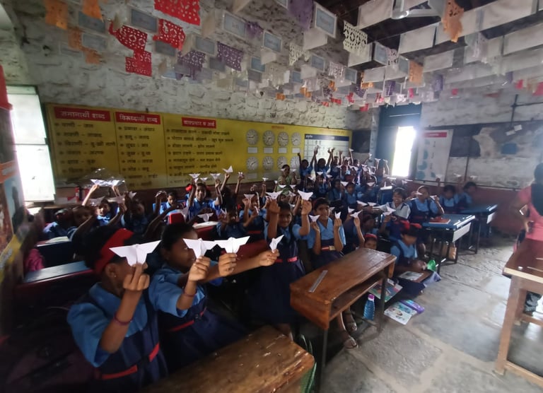 Origami activities in rural India, Origami by Mandar