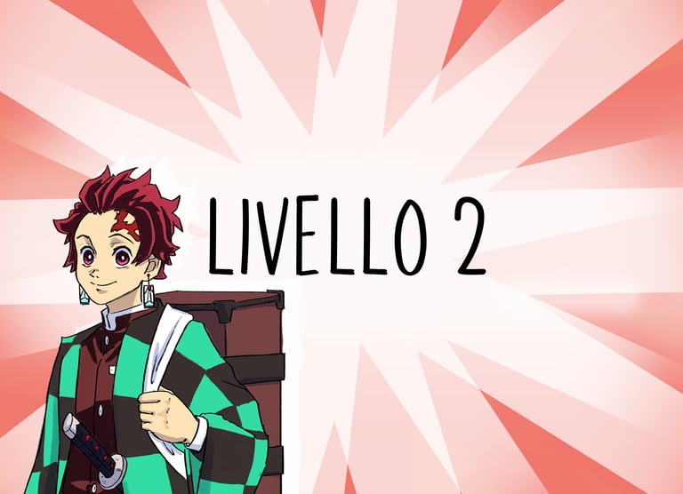 a smiling anime character with a big box on his shoulders