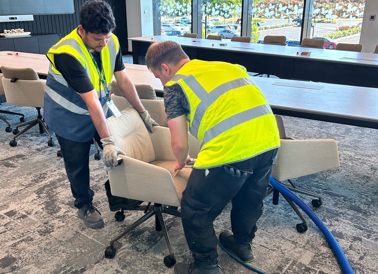 Cleanmax: Professional upholstery cleaning with fast drying times.