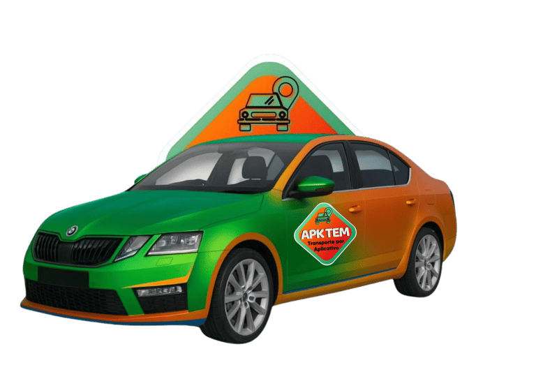 Carro do aplicativo Apktem transportes.