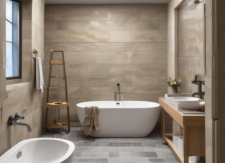 A black rectangular sign with the word 'Renovarde' written on it in white cursive font is placed against a blurred cityscape in the background. The foreground features the silhouette of what appears to be miniature buildings or parts of a city model.