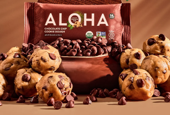Aloha plant-based chocolate chip cookie dough protein bar