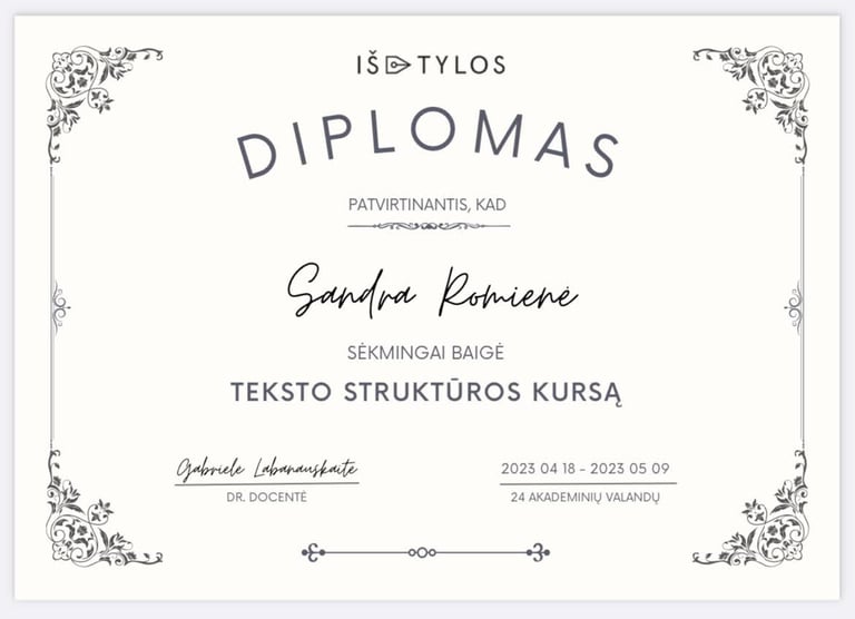 rašymas, rašymo kursai, mokymai, teksto struktūra