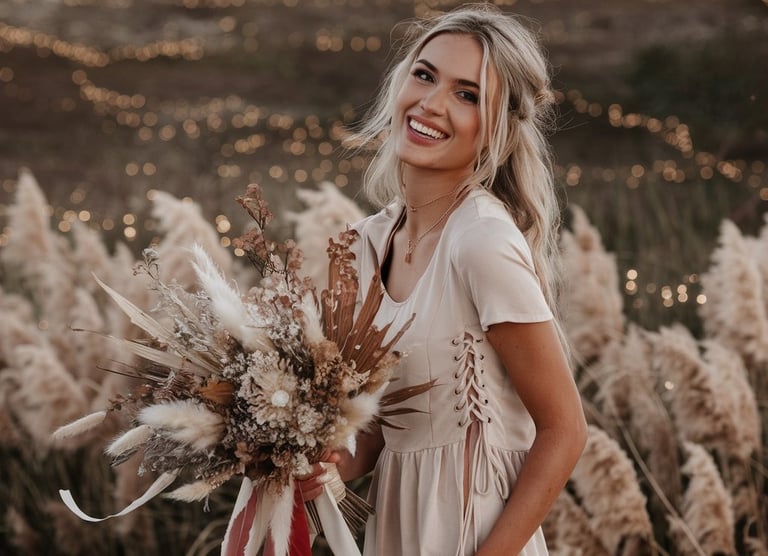 Fleurs séchées pour anniversaire