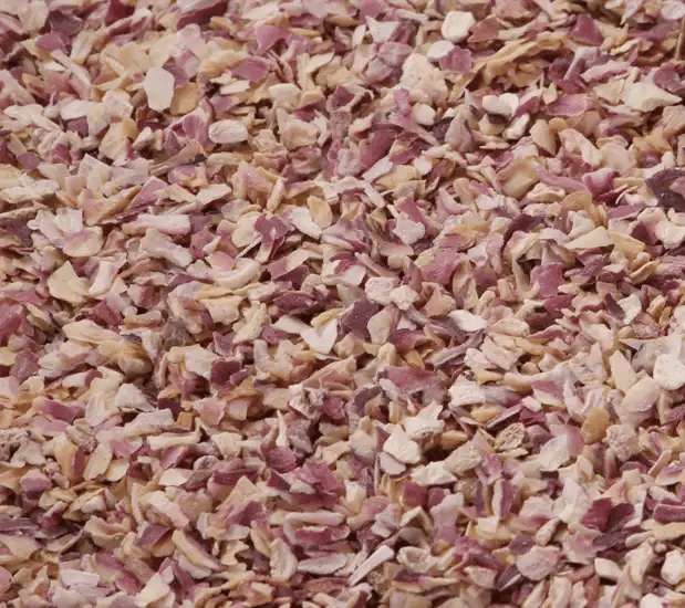 dehydrated pink onion chopped