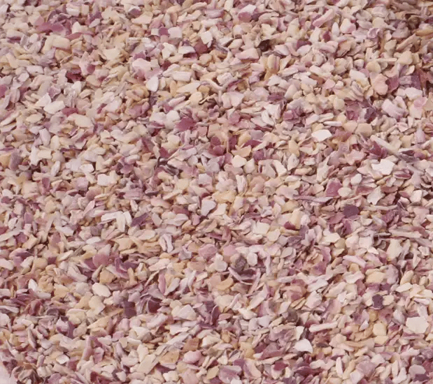 dehydrated pink onion minced