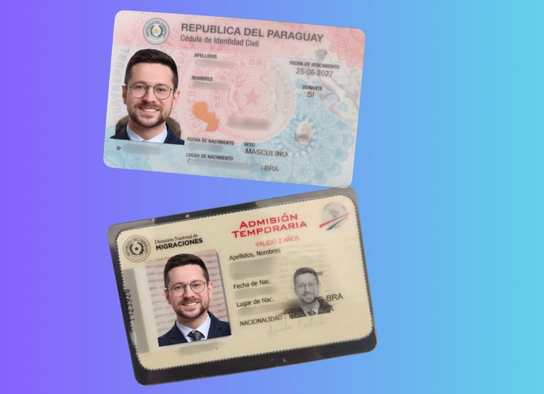 Foto de documentação para imigrante