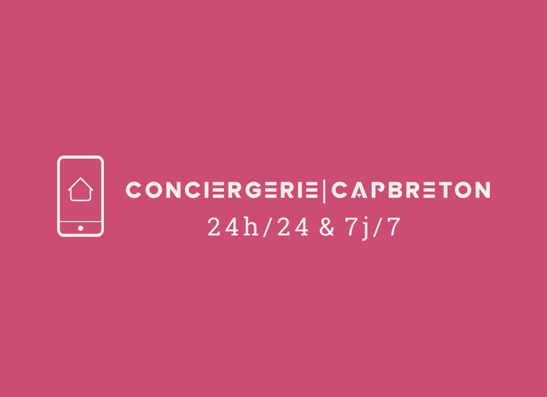 Conciergerie Capbreton logo 24/7 property management services.