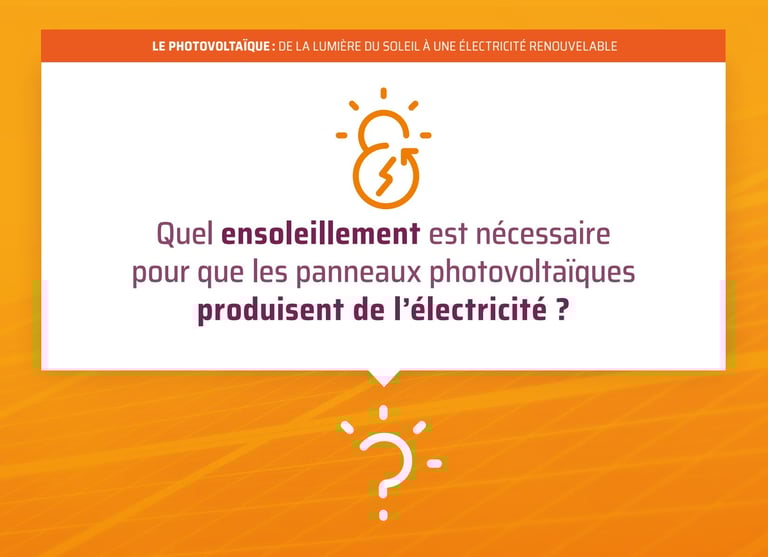 Quel ensoleillement est nécessaire pour que les panneaux photovoltaïques produisent de l'électricité