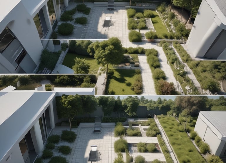 A detailed architectural blueprint spread out on a table with measuring tools.