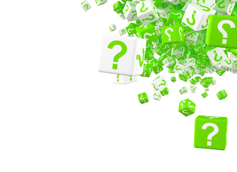 Image avec des cubes ou chaque face  a un ? pour évoquer vos questions .