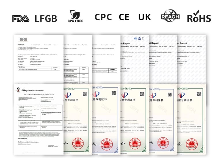 Product certificates to prove that the product meets international standards