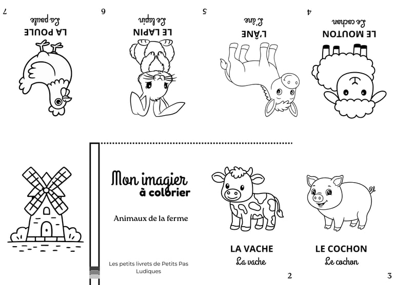 petits livrets imagier animaux de la ferme