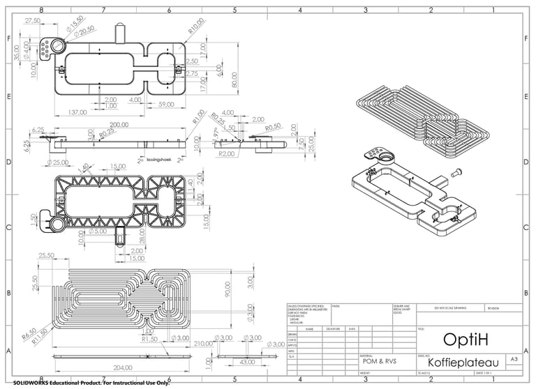 Technische tekening OptiH