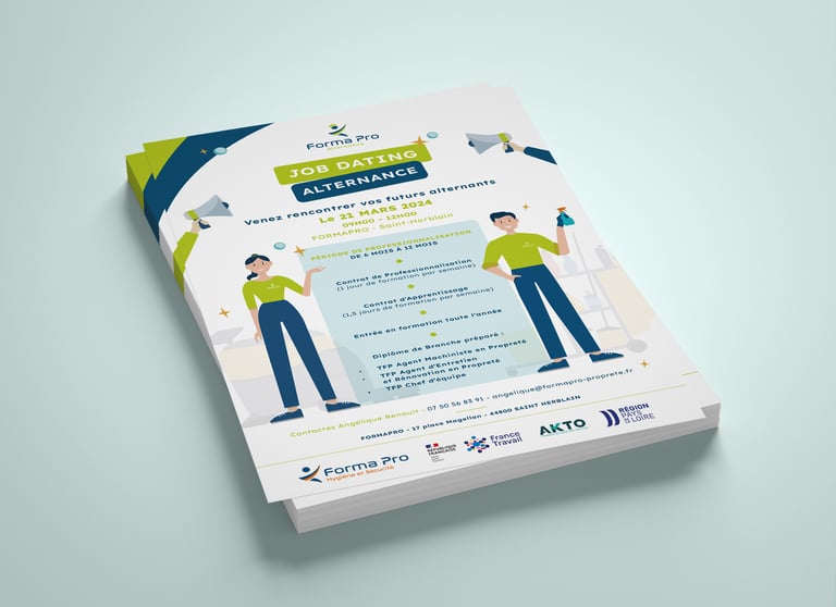 Réalisation : Flyers pour Forma Pro hygiène et sécurité - Amy Atelier Graphique