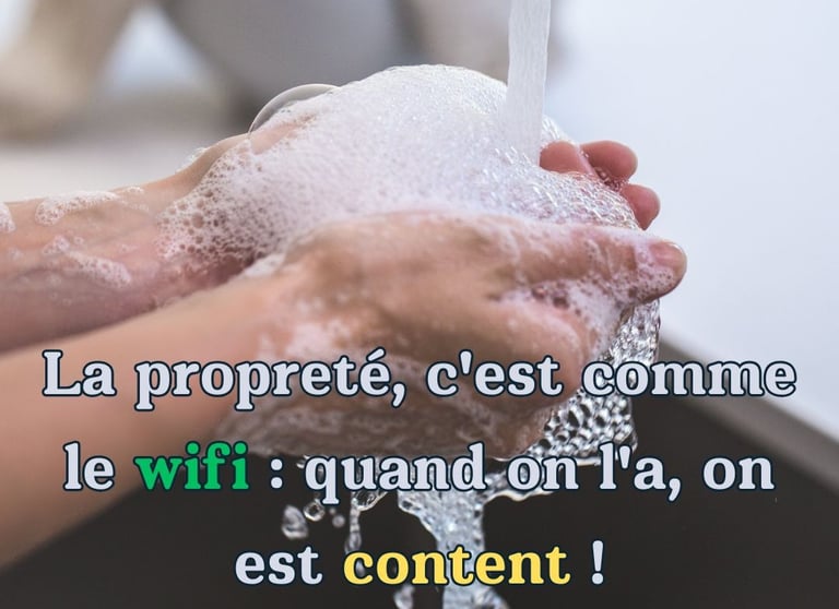 affiche slogan hygiene proprete sanitaire