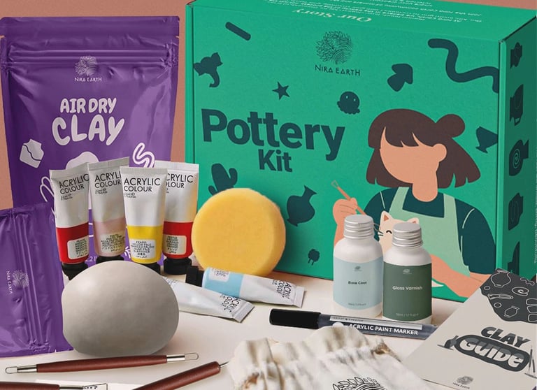 Handmade pottery kit gift set Canada eco-friendly craft supply