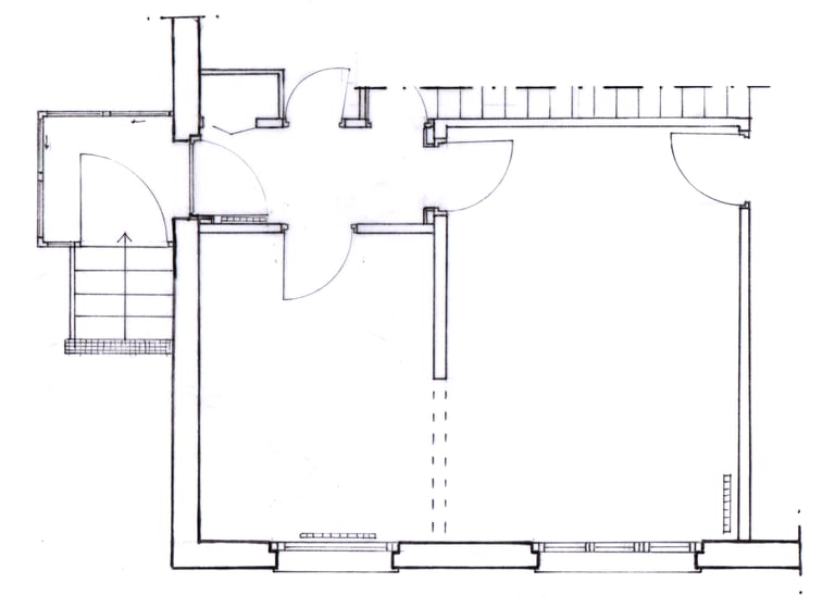 Maison G-T - Plan pièces de vie existant