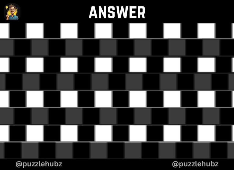 Café Wall optical illusion showing horizontal parallel straight lines that appear tilted due to offs