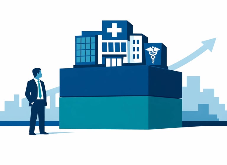 A graph illustrating the rising impact of quality metrics on home health and hospice EBITDA multiple