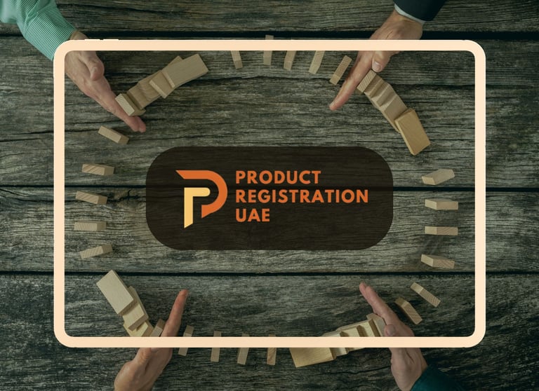 Product Registration UAE Logo with Crisis Management Background