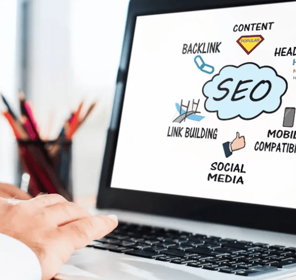 Computer showing SEO in Toronto