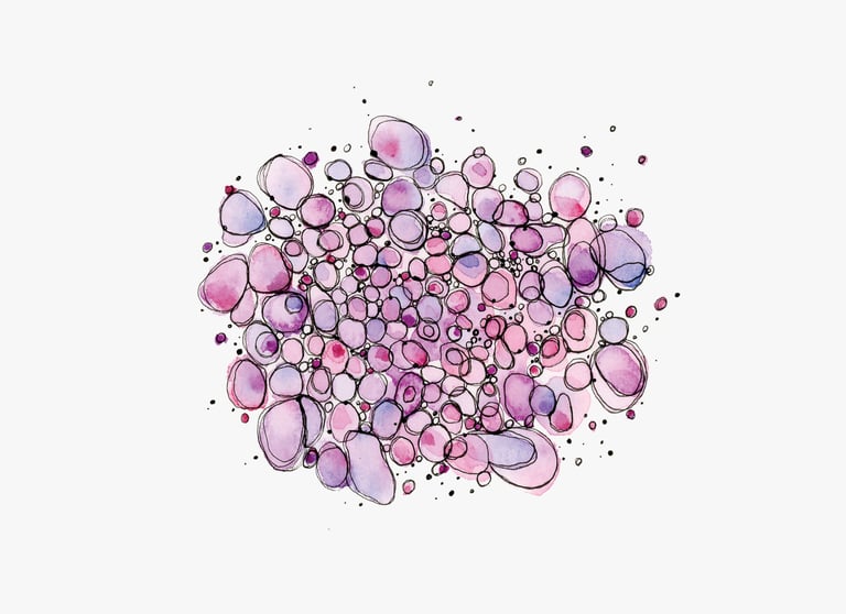 illustration bouquet de lilas abstrait
