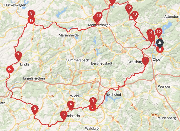 Motorradtour Bergisches Land Biggesee Motorradtour Siegerland Sauerland geführte Tourguide