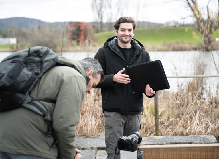 Fotografie Akademie Teilnehmer am fotografieren Basis Landschaftskurs