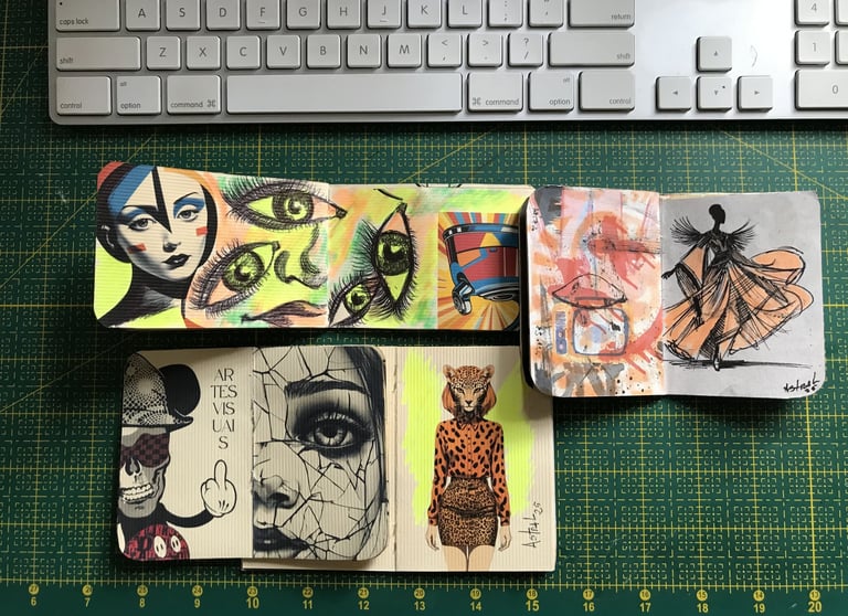 Livro de artista: estudos visuais.