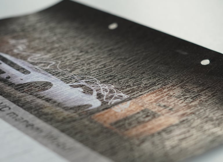 a picture of a car on a card